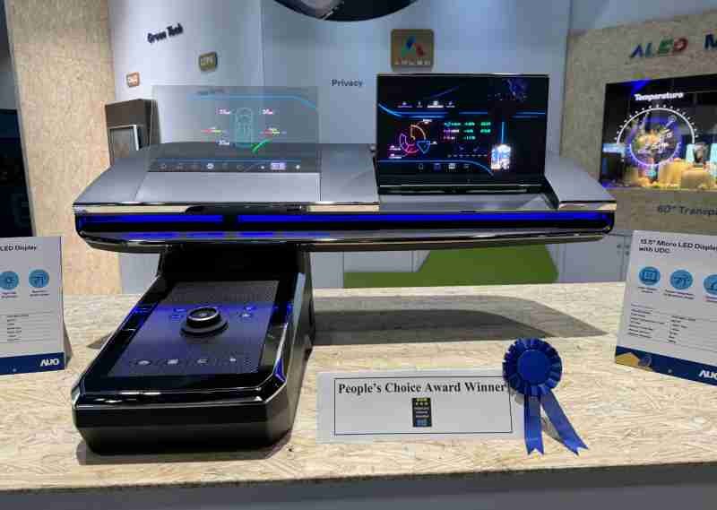 彩神vll车用Micro LED Display HMI解决方案获”最佳车用显示奖”，，，以用户为中心开发，，针对前座驾驶与乘客设计兼具娱乐与安全的高画质屏幕，，，，包含车舱前座的Micro LED透明屏幕及全球首款内建镜头的智慧Micro LED显示器